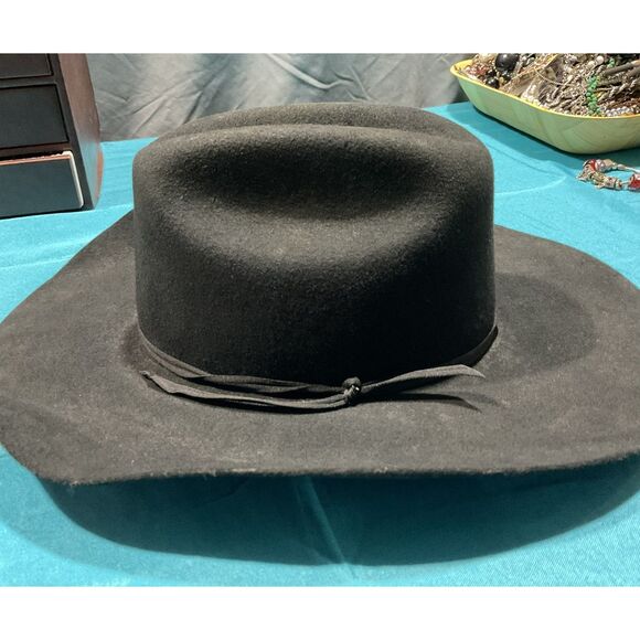 Stetson Black Felt Cowboy Hat - Picture 2 of 8